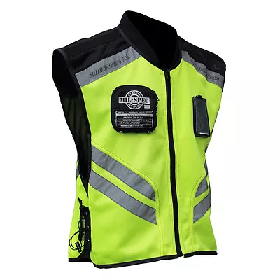 Motorcycle Riding MIL SPEC Mesh High Visibility Neon Reflective Racing Vest • $55.99