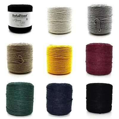 £7.98 • Buy 2 Mm 3 Mm 5 Mm Natural Craft Macrame Cotton String Artisan Thread Twisted Cord