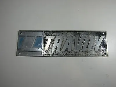 $99 • Buy Vintage Travoy Travel Trailer Emblem Badge Ornament Camper RV Airstream Rare