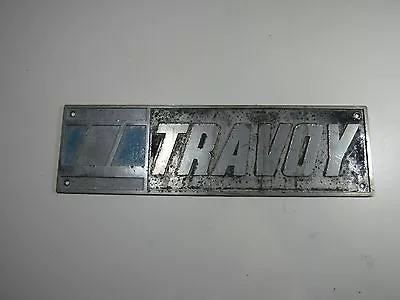 Vintage Travoy Travel Trailer Emblem Badge Ornament Camper RV Airstream Rare • $100