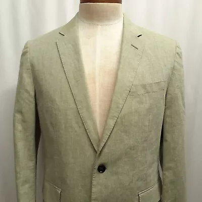 NEW J. CREW LUDLOW BLAZER UNSTRUCTURED SPORT JACKET COTTON LINEN 40 Short Green • $85