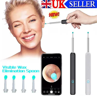 Ear Wax Remover Ear Cleaner Removal Camera Cleaning Pick Tool LED Light Scoop LM • £8.99