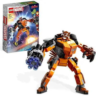 LEGO Marvel Rocket Mech Armour Set 76243 Guardians Of The Galaxy Racoon Toy • £19.99