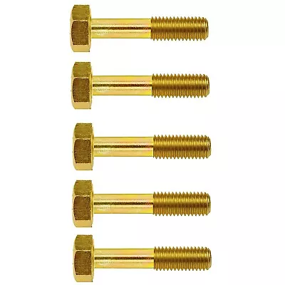 Hex Bolts M12-1.25 X 70 Fine Thread Class 10.9 Yellow Zinc Finish • $8.99