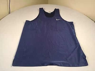 Vintage NIKE Muscle Shirt Mens XL Blue Sleeveless Swoosh Logo 80s 90s Sports • $13.77