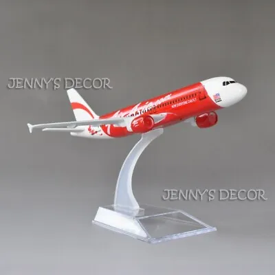 1:250 Scale Diecast Metal Plane Model Toy Airbus A320 Air Asia Miniature Replica • $6.20