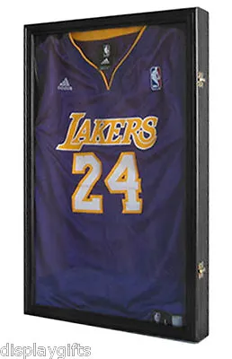 $67.95 • Buy Basketball, Small/Junior Size Football Jersey Display Case  Wall Frame JC03-BLA