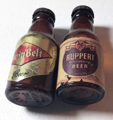 Mini Beer Bottles Ruppert Yorkville N Y  Grain Belt Beer  Minneapolis  Lot Of 2 • $25.50