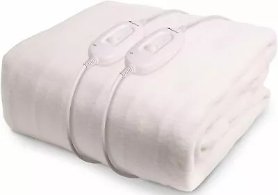 Homefront Double Size Electric Blanket Dual Control - 137x193 CM - Fitted Heated • £59.99