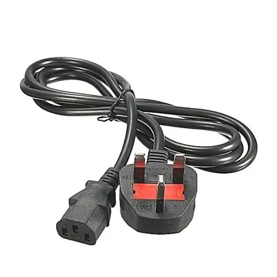  Brand New 1.5m PC And More Power Cable C13 To Standard UK Plug With 10amp Fuses • £3.99