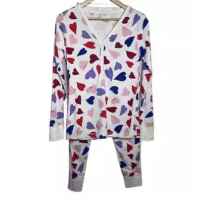 Hanna Andersson XOXO Heart Pajama Long Johns Matching PJ Valentine Set • $38