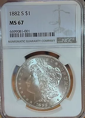 1882-S NGC MS67 Morgan Silver Dollar • $900