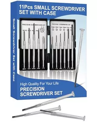 11Pcs Small Screwdriver Set With Hard Case Tiny Mini Screw Driver Kit With 1... • $9.91