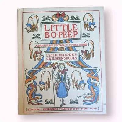 Leslie Brookes Little Bo Peep Nursery Rhymes Hardcover Illustrated Book Vtg Old • $18