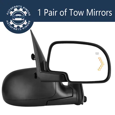 Tow Mirrors For 03-06 Chevy Silverado 1500 2500HD 3500 Led Signal Power Heated • $89.90