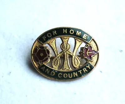 WWII Era Women's Institute For Home And Country Enamel Badge - WO Lewis • £3.99