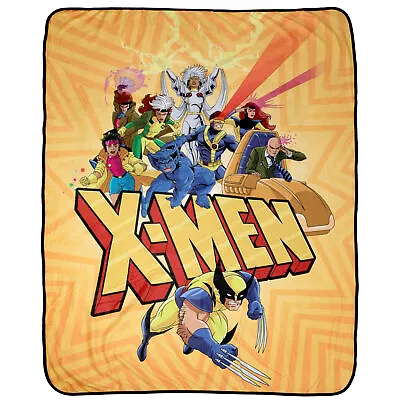 X-Men Group Shot Fleece Throw Blanket Orange • $46.98