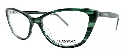 ELLEN TRACY - KAVALA GREEN HORN 51/16/135 - NEW Authentic WOMEN EYEGLASSES Frame • $19.95