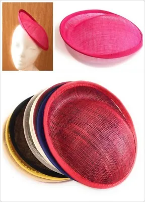 20cm Round Sinamay Dipped Disc Fascinator Base Hat Millinery DIY Supply UK • £6.99