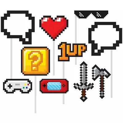 Creative Party Video Game Items Party Photobooth Props (Pack Of 10) (SG28493) • $20.77