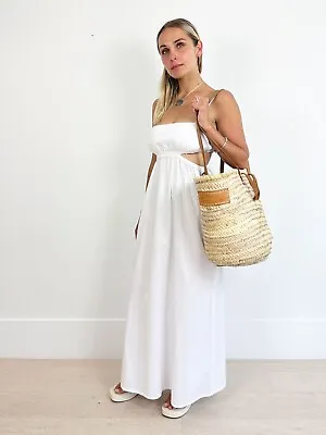 Venroy White Cotton Maxi Dress • $190