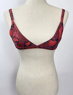 ZAFUL Red Snake Print Bikini Top Size 6 Womens NEW Swim Wear • $11.19