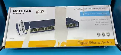 Netgear ProSafe 16 Port Gigabit Switch GS116 - FOR PARTS/SPARES • £14.99