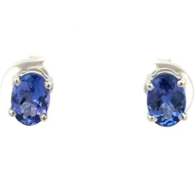 Video 1.88CT 925 Sterling Silver Natural Tanzanite AAA Grade Stud Earrings  • £240.32