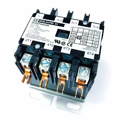 8910DPA44V09 Square D Definite Purpose Contactor 40FLA 50A Res 240V 4-Pole Open • $79.97