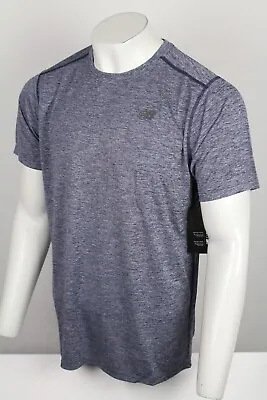 New Balance Men's T Shirt Core Heathered Short Sleeve Crew Navy MT2195 • $22.09