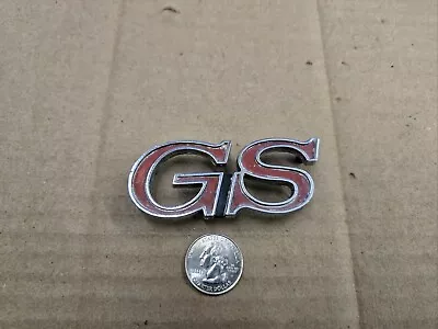 Buick OEM GS Red & Chrome 3 3/8  Vintage Emblem Badge Logo Nameplate Insignia • $34.99