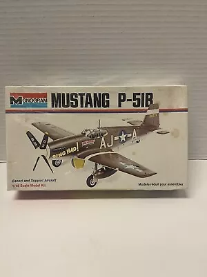 Monogram Mustang P-51b Plastic Model Kit Sealed 1:48 Scale #6806 • $25.49