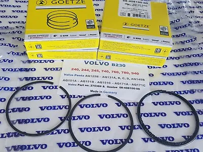 Volvo B230 AQ131AQ151AQ171 240244245740760740 OEM Piston Rings (GOETZE) • $129.95