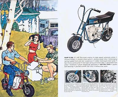 Rupp C-350 Vintage Mini Bike Minicycle Sales Ad/brochure • $21.38