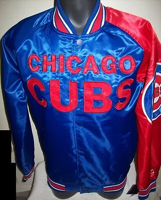 CHICAGO CUBS MLB STARTER Snap Down Jacket Sping/Summer RED/BLUE • $89.99