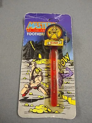 VINTAGE 1983 Masters Of The Universe He-Man Toothbrush Sealed Card HONG KONG • $30.99