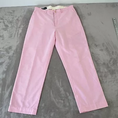 Polo Ralph Lauren Chino Pants 35x30 Pink 100% Cotton Golf Comfort • $34.88