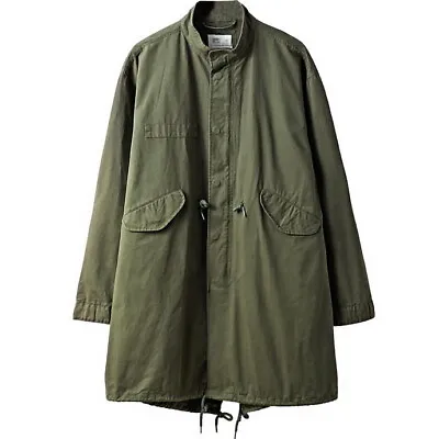 Mens Mods Overcoat M51 Windbreaker Work Cargo Jacket Retro Military Field Parka • £101.88