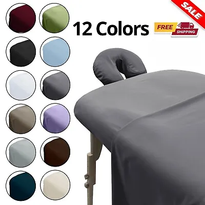 3pc Microfiber Massage Table Sheet Set - Salon Spa Facial Bed Covers • $24.89