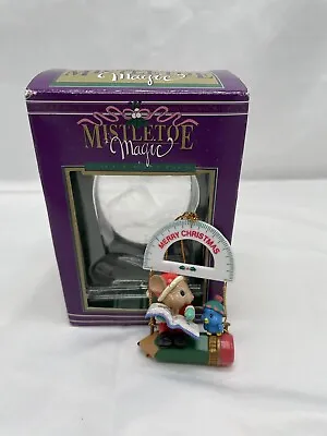 Mistletoe Magic Christmas Ornament Mouse Pencil Ruler Book Teacher • $9.99