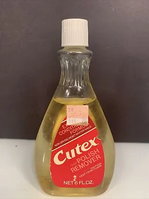 Cutex Nail Polish Remover Full GLASS 6 Oz Bottle Vintage Bottle • $39.90
