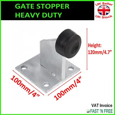 GATE STOPPER Door BOLT DOWN Garden Shed Garage GALVANISED STEEL 100x100x120mm • £15.47