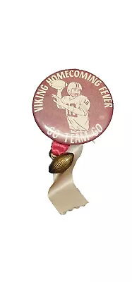 Vintage U Of Minnesota Vikings Homecoming Fever Football Pin Button • $39.99