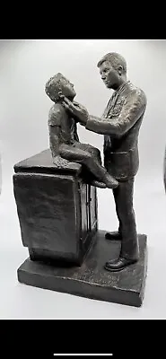 Michael Garman Bronze Statue Check Up RETIRED Signed & Authenticated By Artist • $122.99