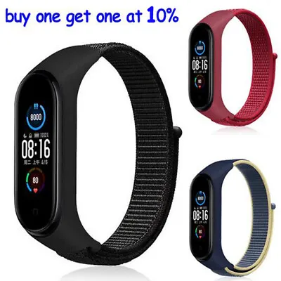 Nylon Loop Replacement Strap For Xiaomi Mi Band 6 5 4 3 Wristband Miband 6 5 4 3 • $2.23