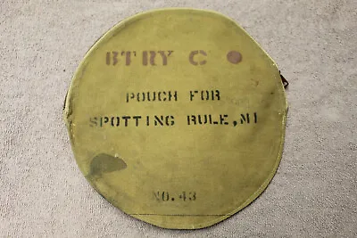 Original WW2 U.S. Marine Corps OD Canvas Pouch For Spotting Rule Empty  • $28.95