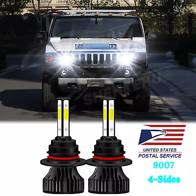 For Hummer H2 2003-2009 - 9007 6000K White Front LED Headlight Bulbs Hi/Lo Kit • $18.13