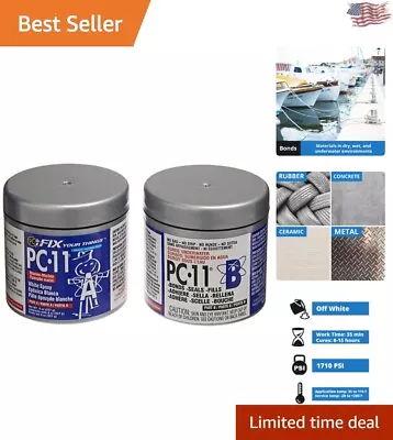 Two-Part Marine Epoxy Adhesive Paste - Bonds Fiberglass Concrete Metal & More • $25.99