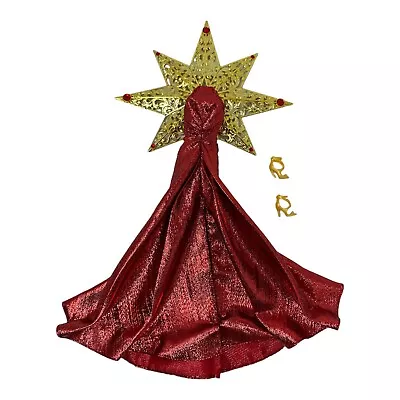 Barbie Doll Clothing 2017 Holiday Red Metallic Dress Gown Model Muse Clothes • $17