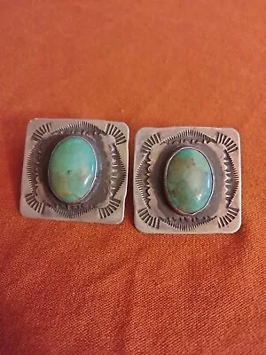 Rocki Gorman & Vincent James Platero Sterling Silver Turquoise Earrings  • $375